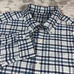 Vineyard Vines Men's L Adult Shirt Blue Plaid On-The-Go Performance 1W012084